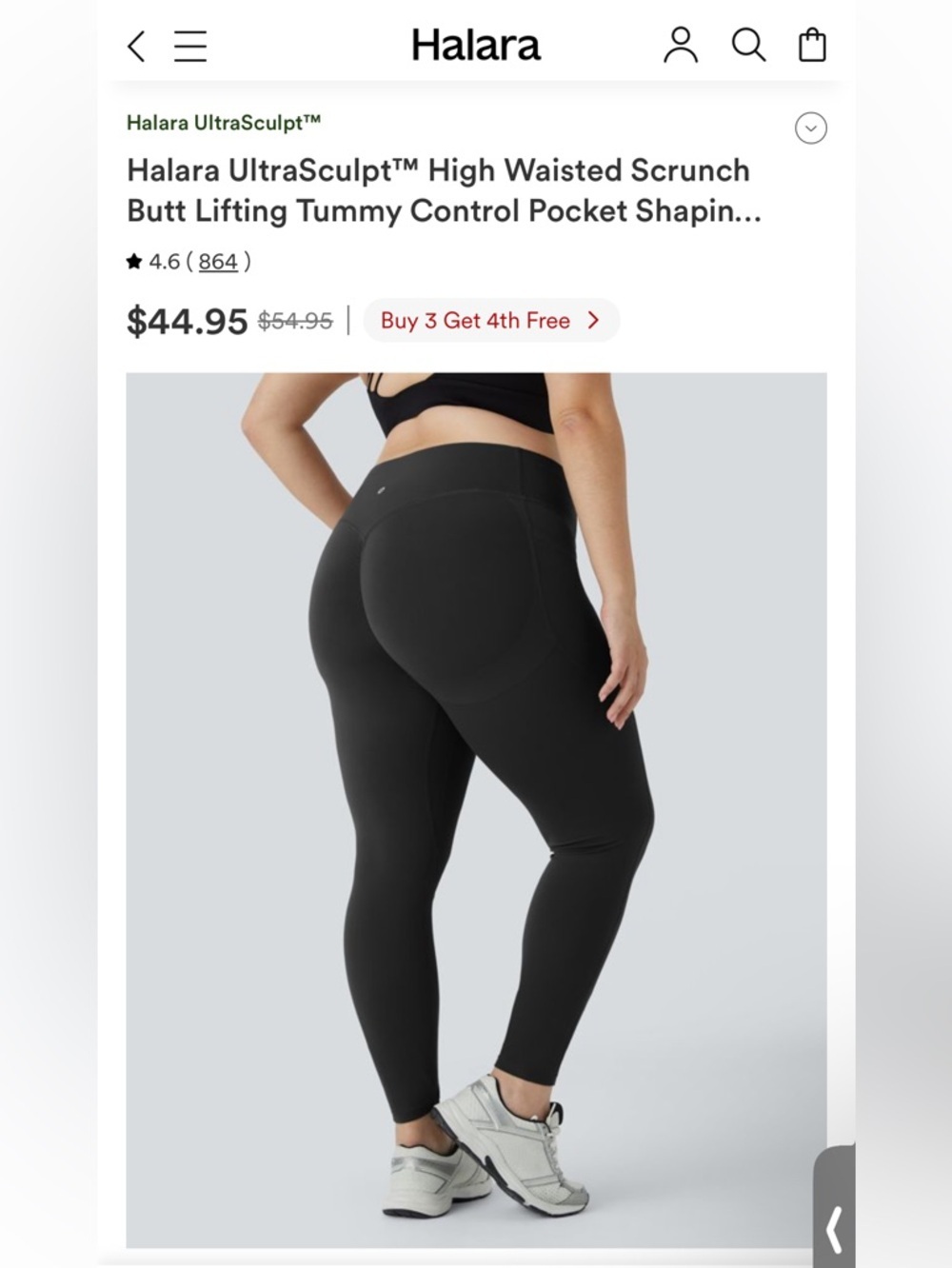 Viral TikTok Leggings Plus Halara High Waisted Scrunch Butt Lifting 3X NWOT